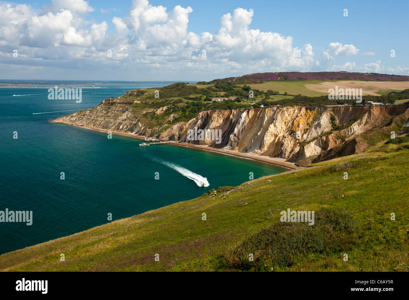 Alum Bay Isle of Wight England UK Stock Photo