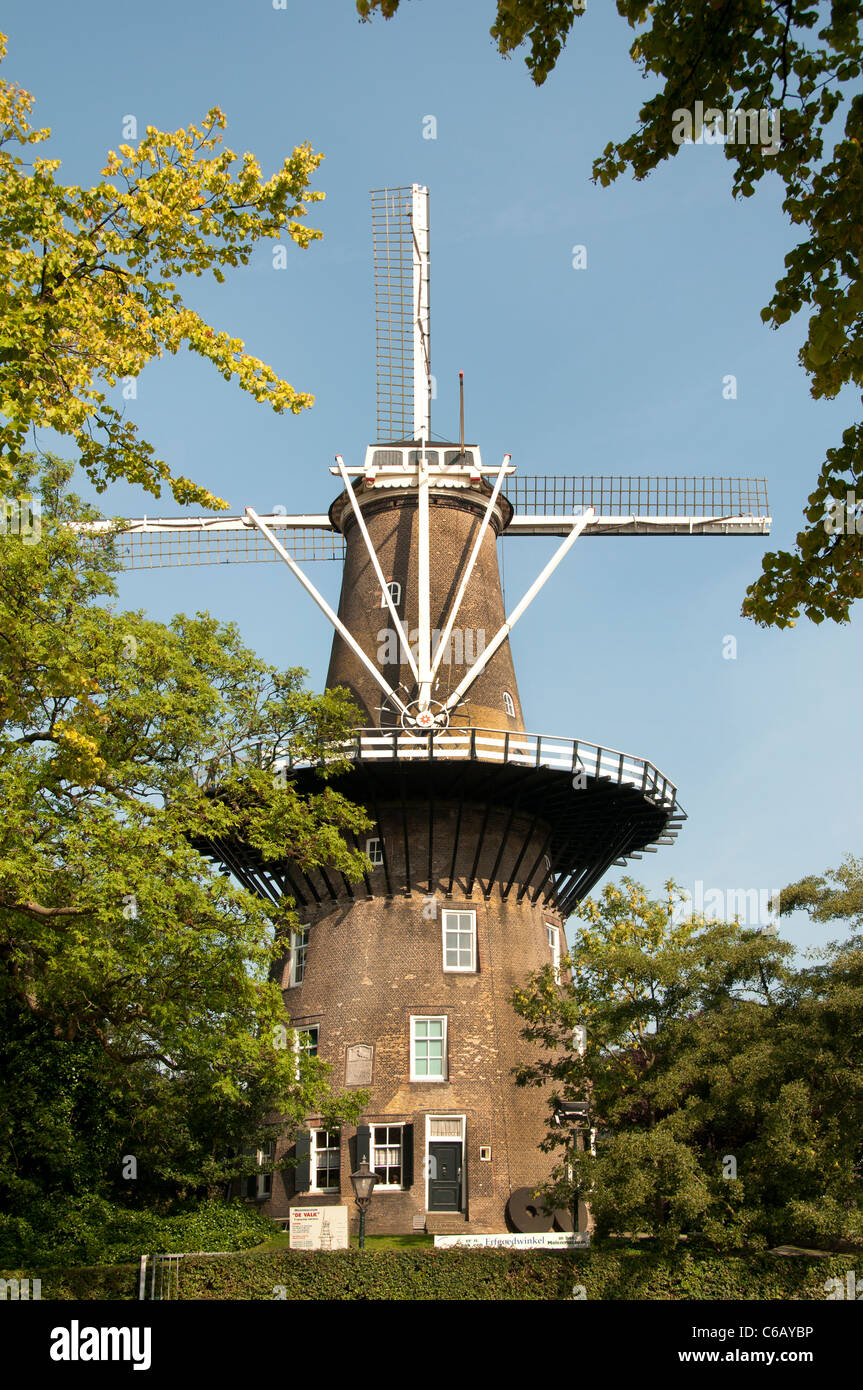 Leiden Netherlands Holland windmill the Valk Stock Photo