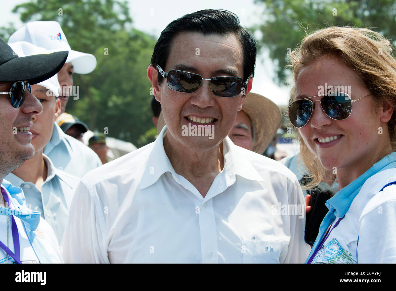President Ma Ying-jeou of Republic of China (Taiwan) at the ROC Centennial Peace Day, Kinmen, Taiwan, Tuesday, August 23, 2011 Stock Photo