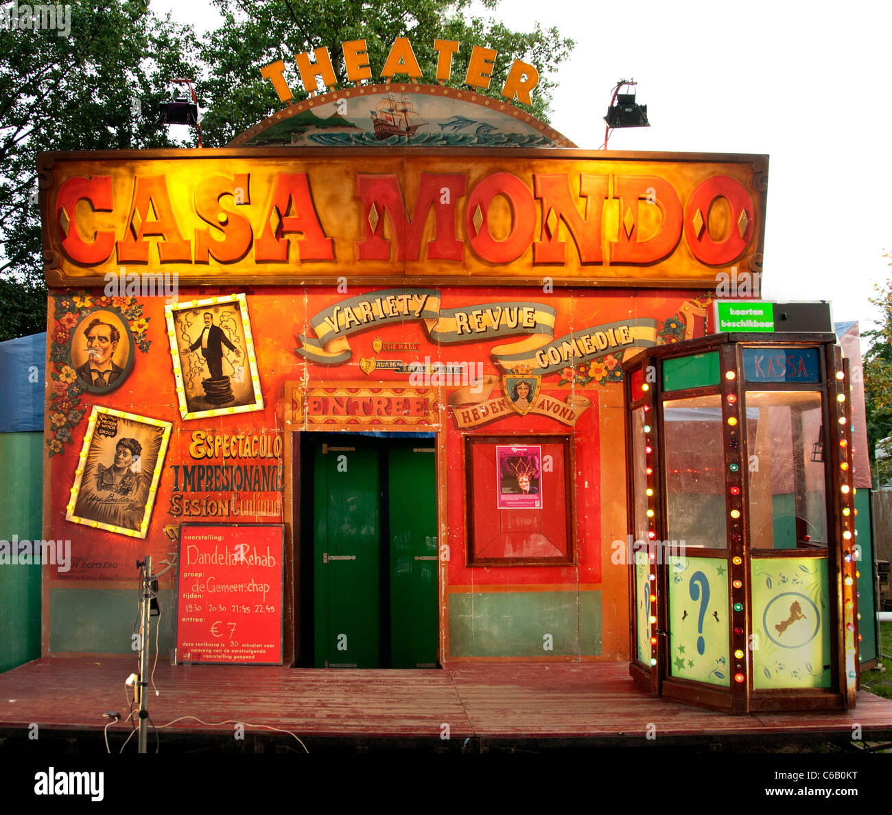 Casa Mondo Parade Amsterdam party theater dance music film visual arts nostalgic fairground festival Netherlands Stock Photo