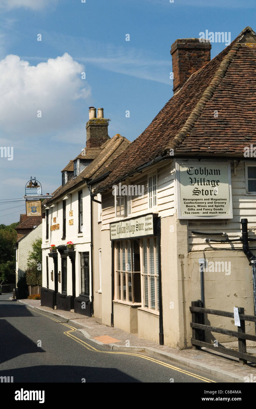 Cobham Kent. UK. Cobham Village Store. Charles Dickens used village life and incorporated it into his novel Pickwick Papers. Cobham, Kent, England UK. 2010s 2011 HOMER SYKES Stock Photo