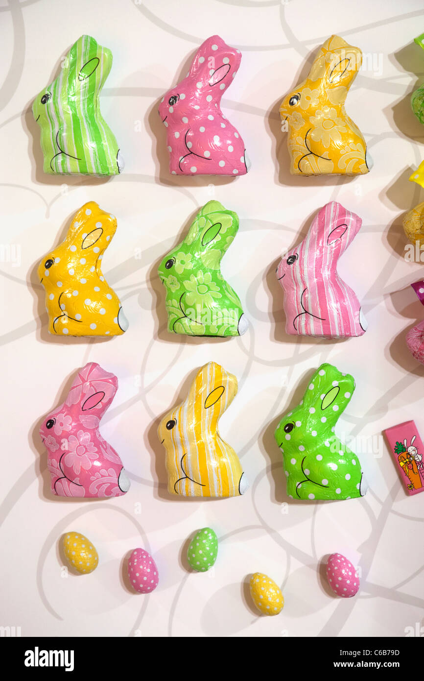 Easter bunnies at the confectionery fair ISM 2009, Cologne, Germany Stock Photo
