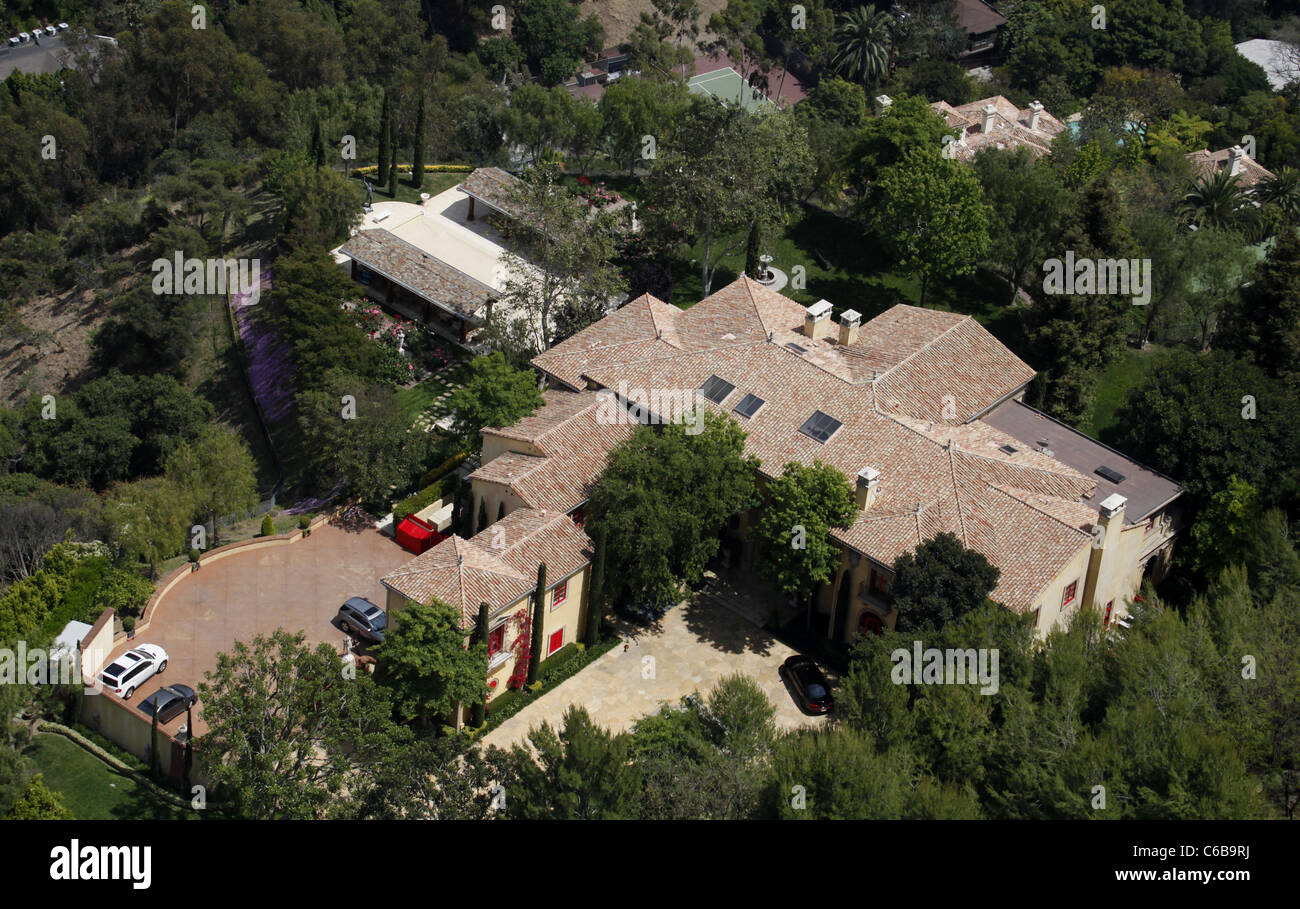 Aerial View Of The House Sylvester Stallone Lives In In A Gated