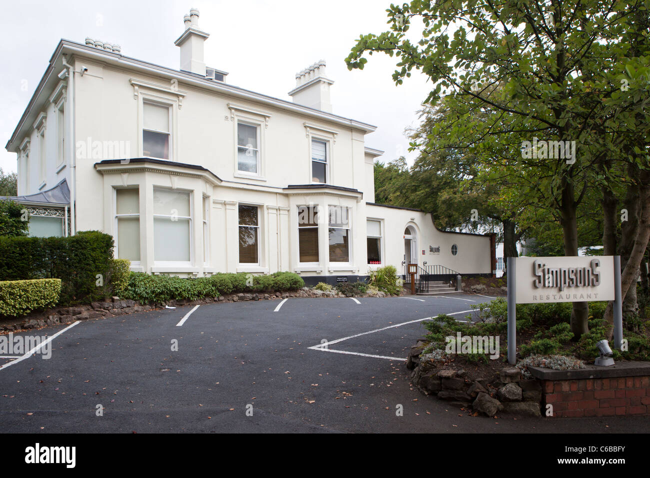 Simpsons restaurant, Edgbaston, Birmingham. Michellin starred