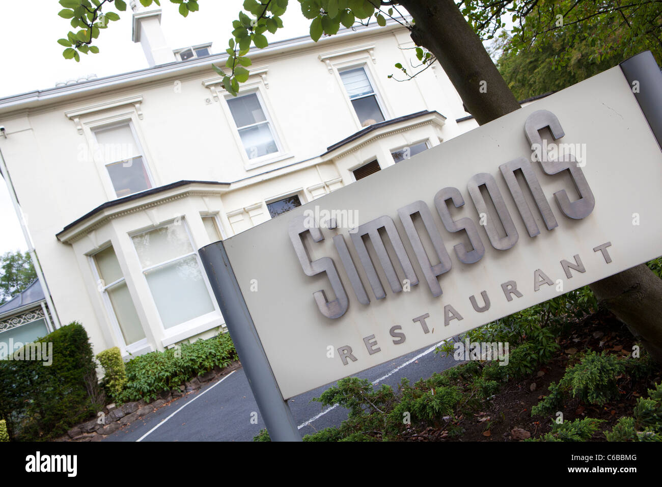 Simpsons restaurant edgbaston birmingham michellin hires stock