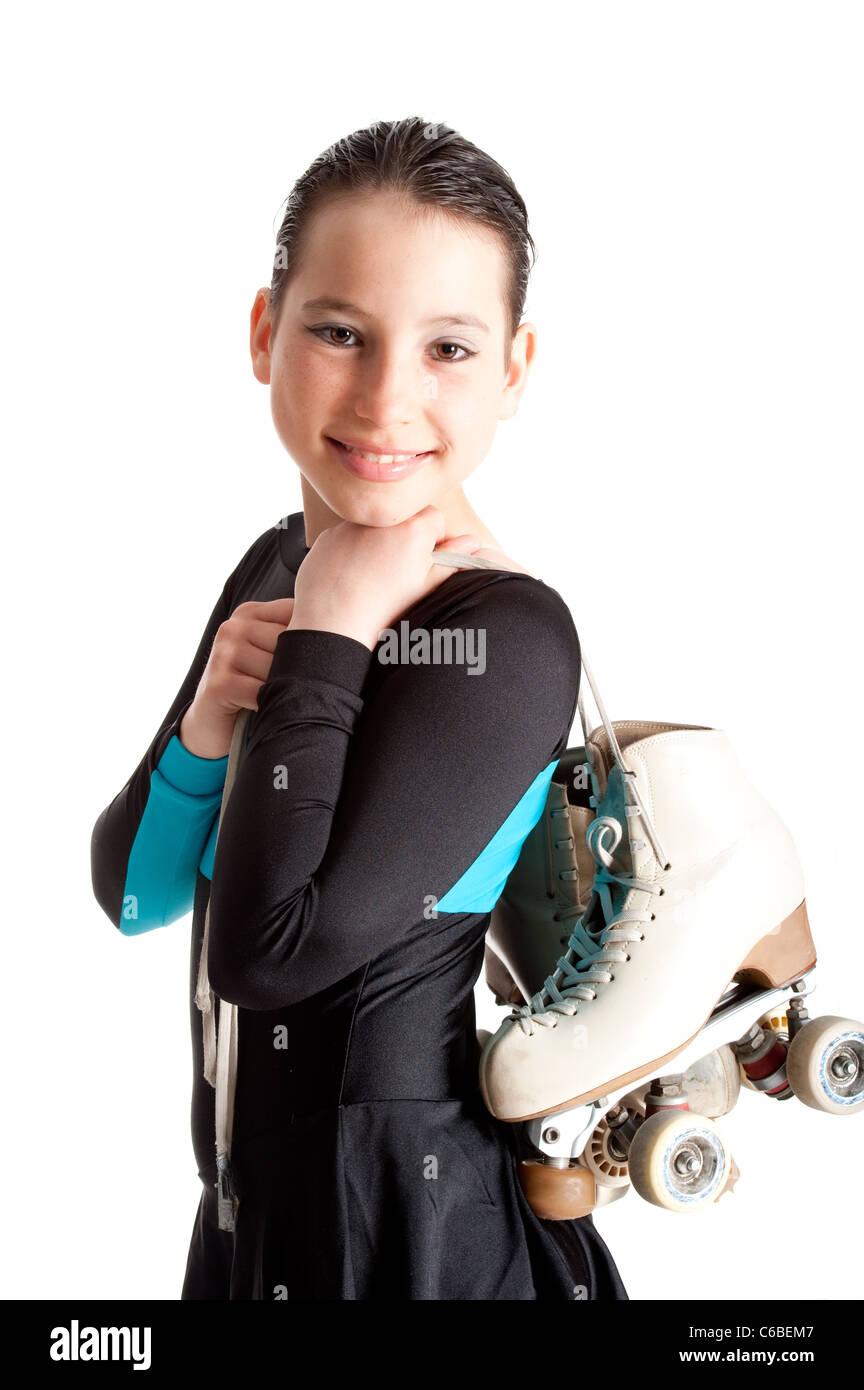 girl with roller skates Stock Photo Alamy