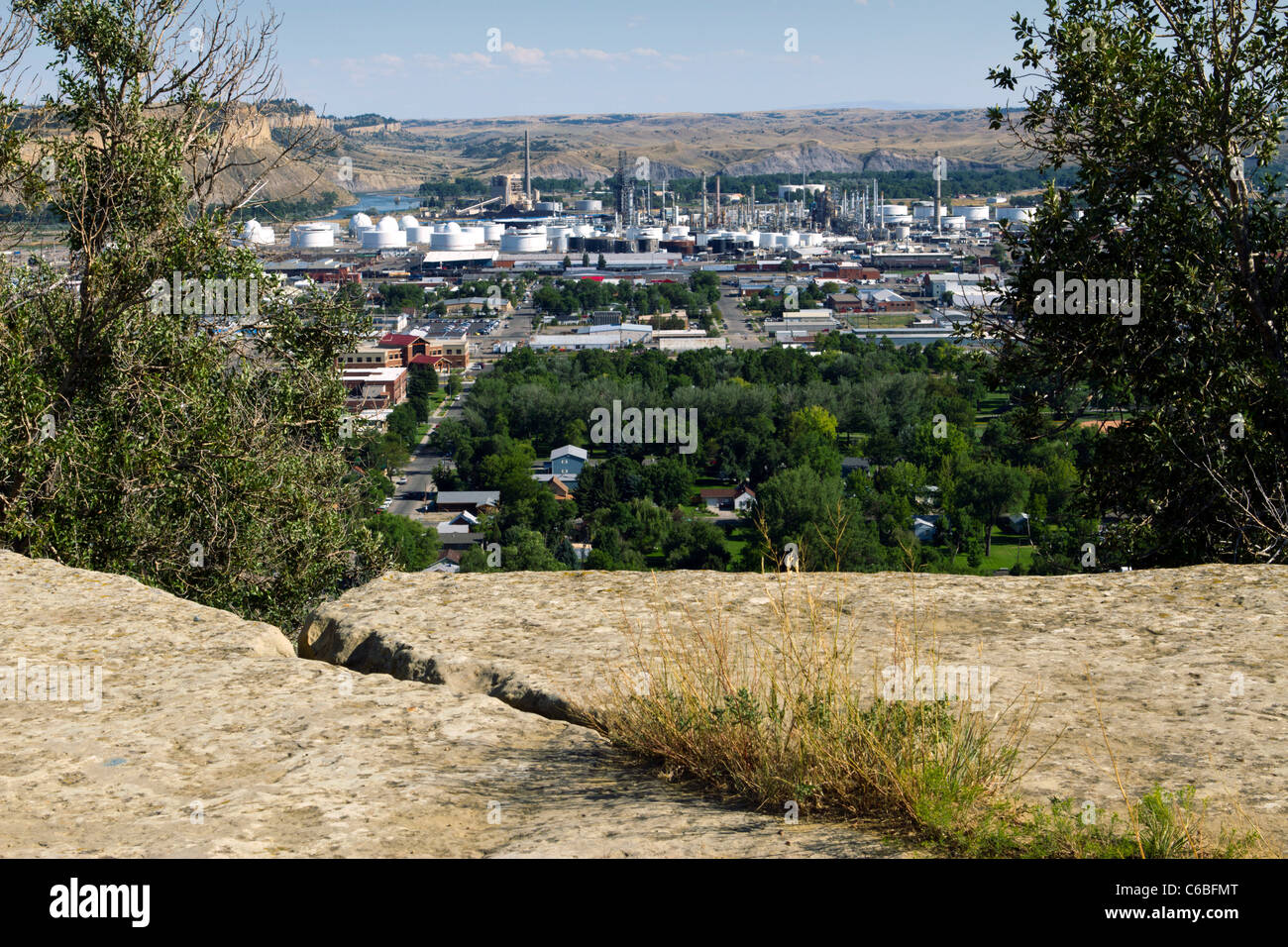 Oil refinery on the outskirts of Billings, Montana Stock Photo Alamy