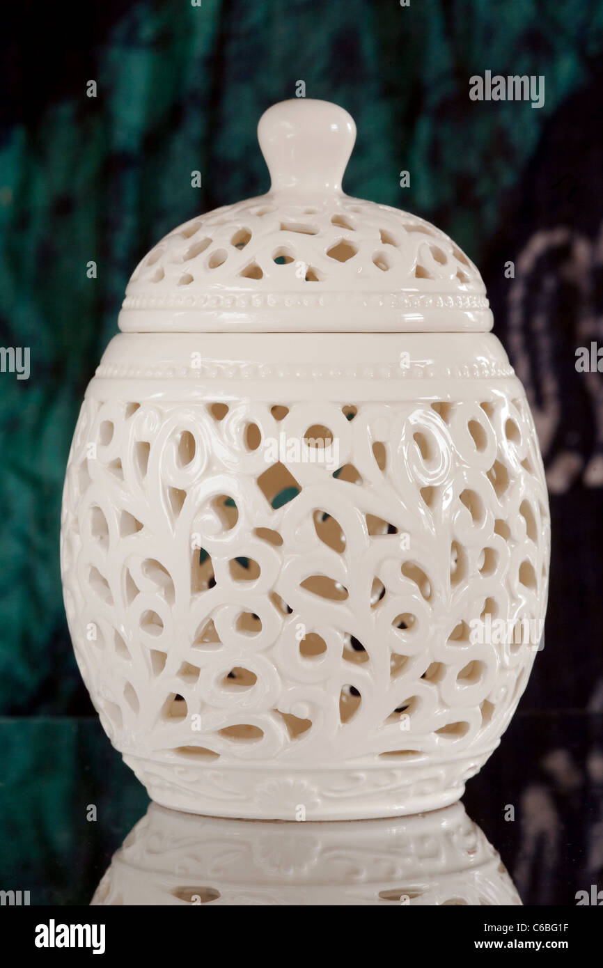 Carved Jar Stock Photo