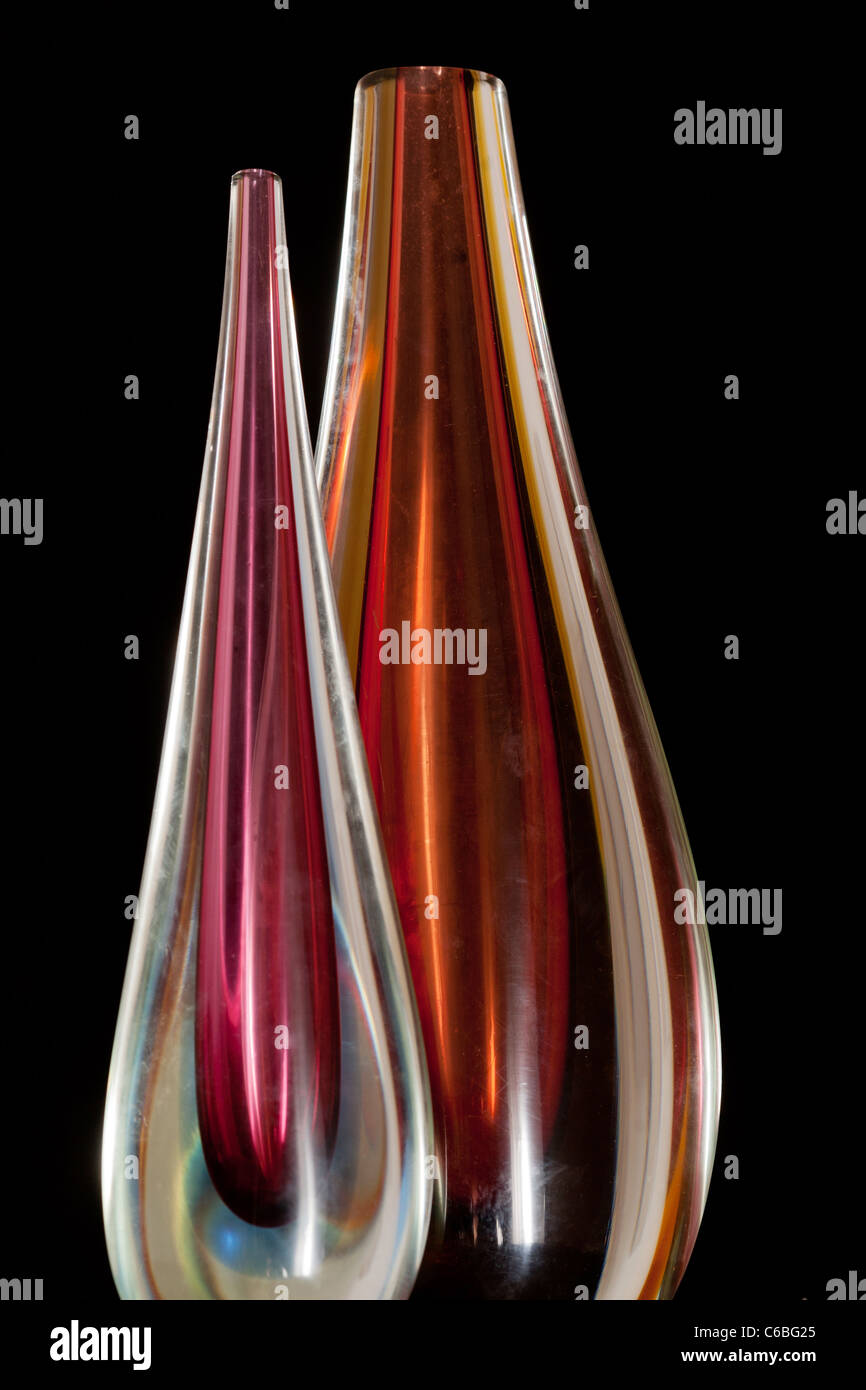 Murano Glass Vases Stock Photo