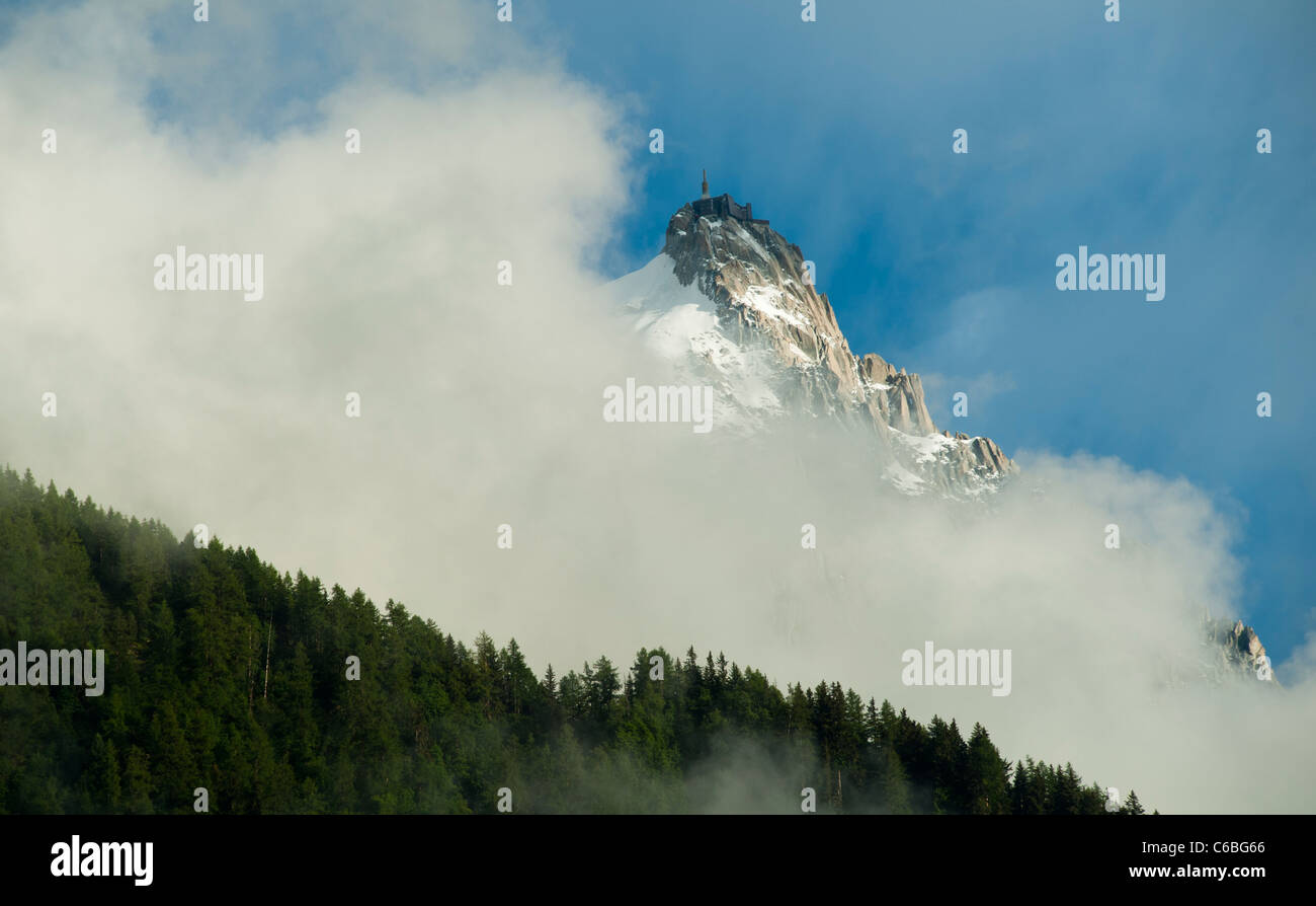 Aiguille du Midi in Chamonix, France Stock Photo