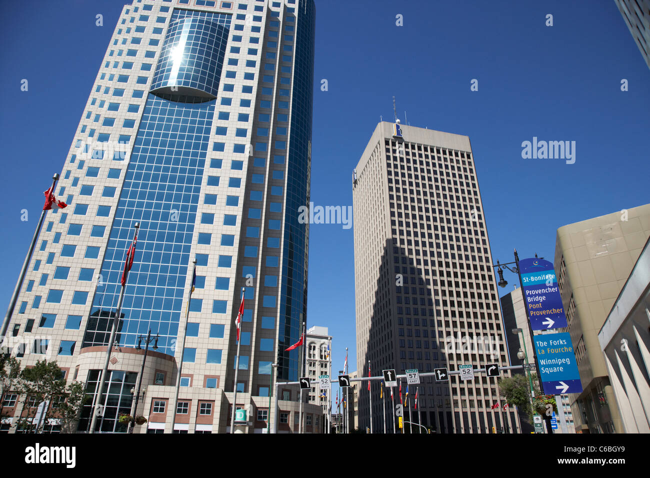 201 portage canwest place toronto dominion centre tdc downtown winnipeg manitoba canada Stock Photo