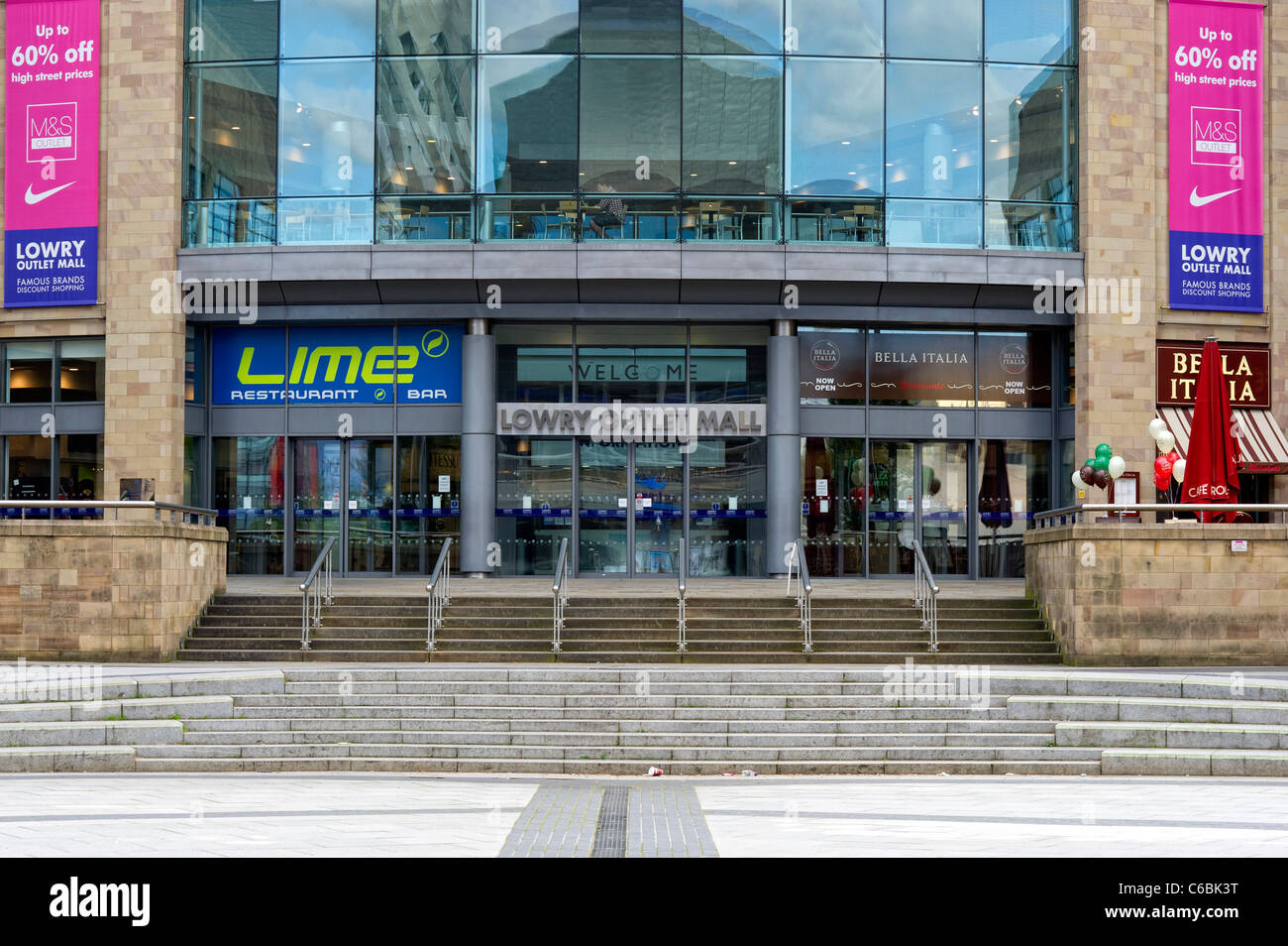 Entrance to the Lowry Outlet Mall in Salford Quays near Manchester, England Stock Photo