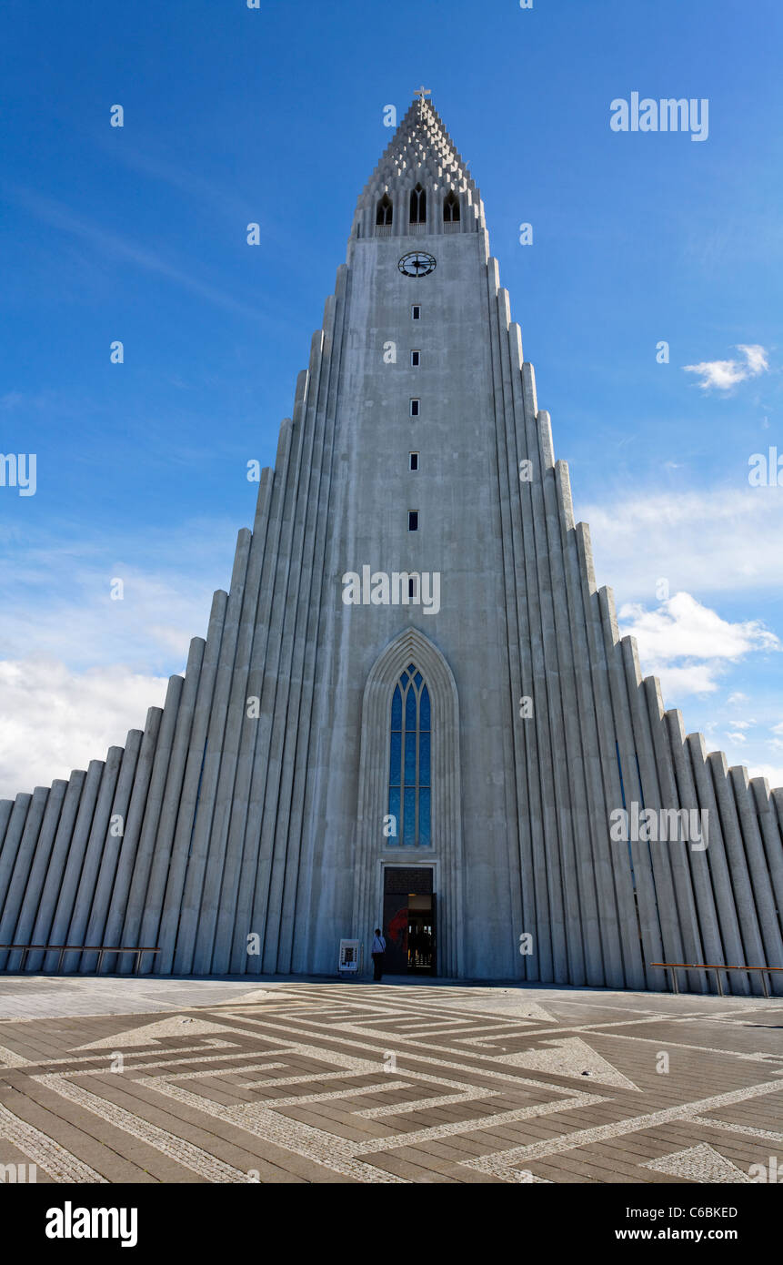 Hallgrimskirkja church, Rejyjavik, Iceland Stock Photo
