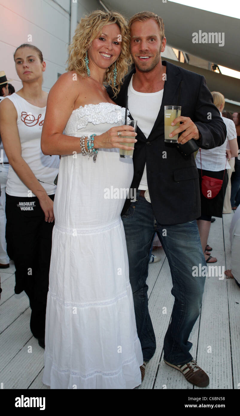 Dominic Boeer, his Australian girlfriend Alex (pregnant) at the Australian Fashion Night by Camp