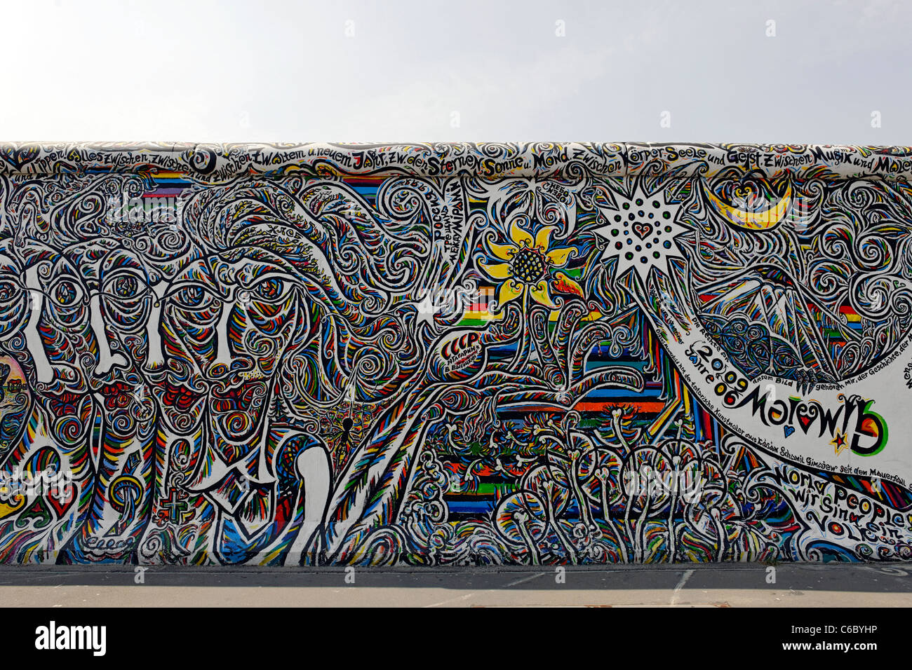 Work of art, Berlin Wall, the former boundary walls of the GDR, East Side Gallery, Berlin