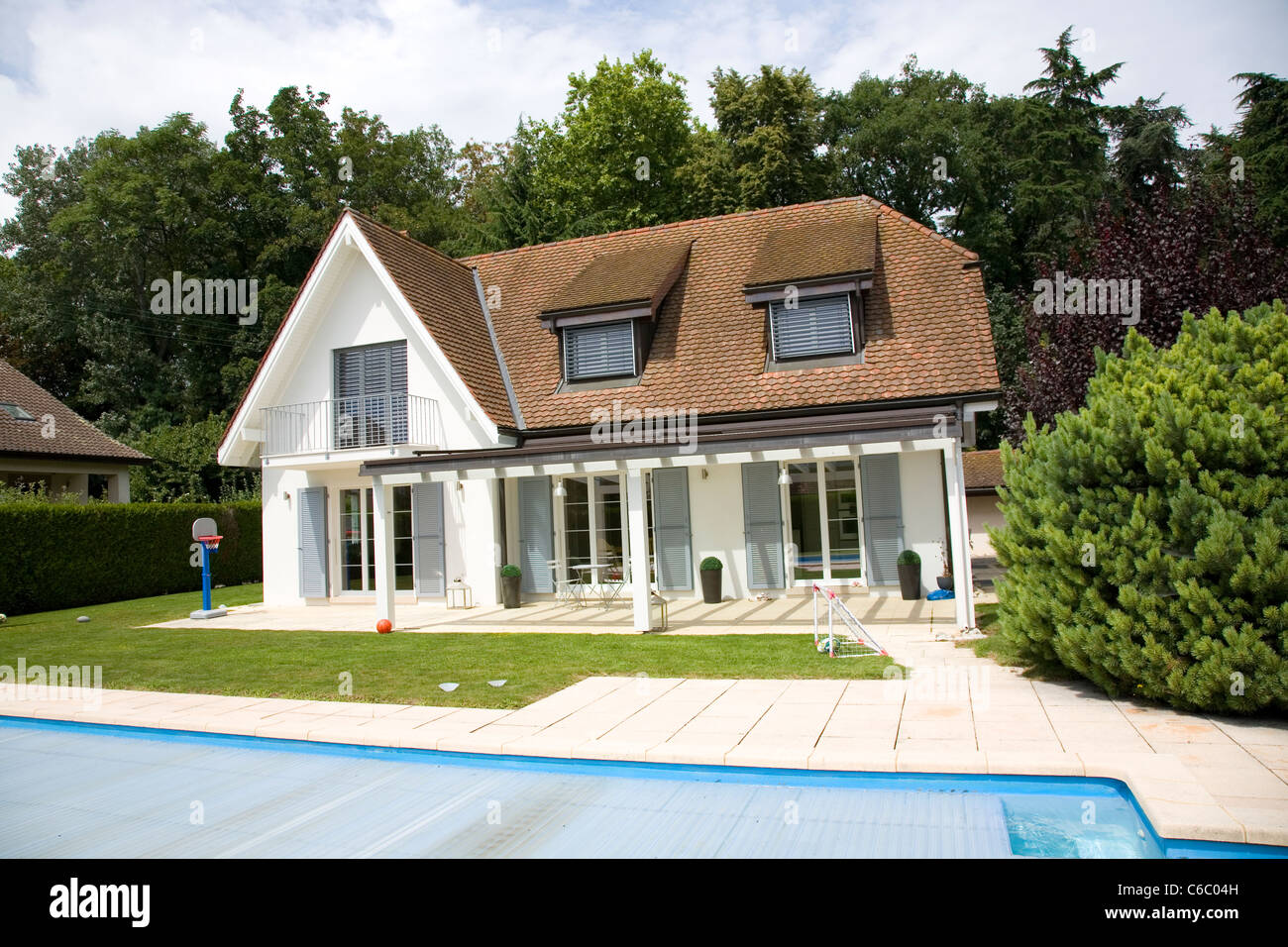 Private home in Saint Sulpice in Switzerland Stock Photo Alamy