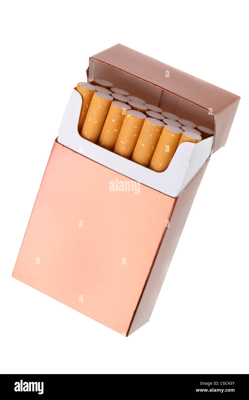 Cigarette pack isolated over the white background Stock Photo - Alamy