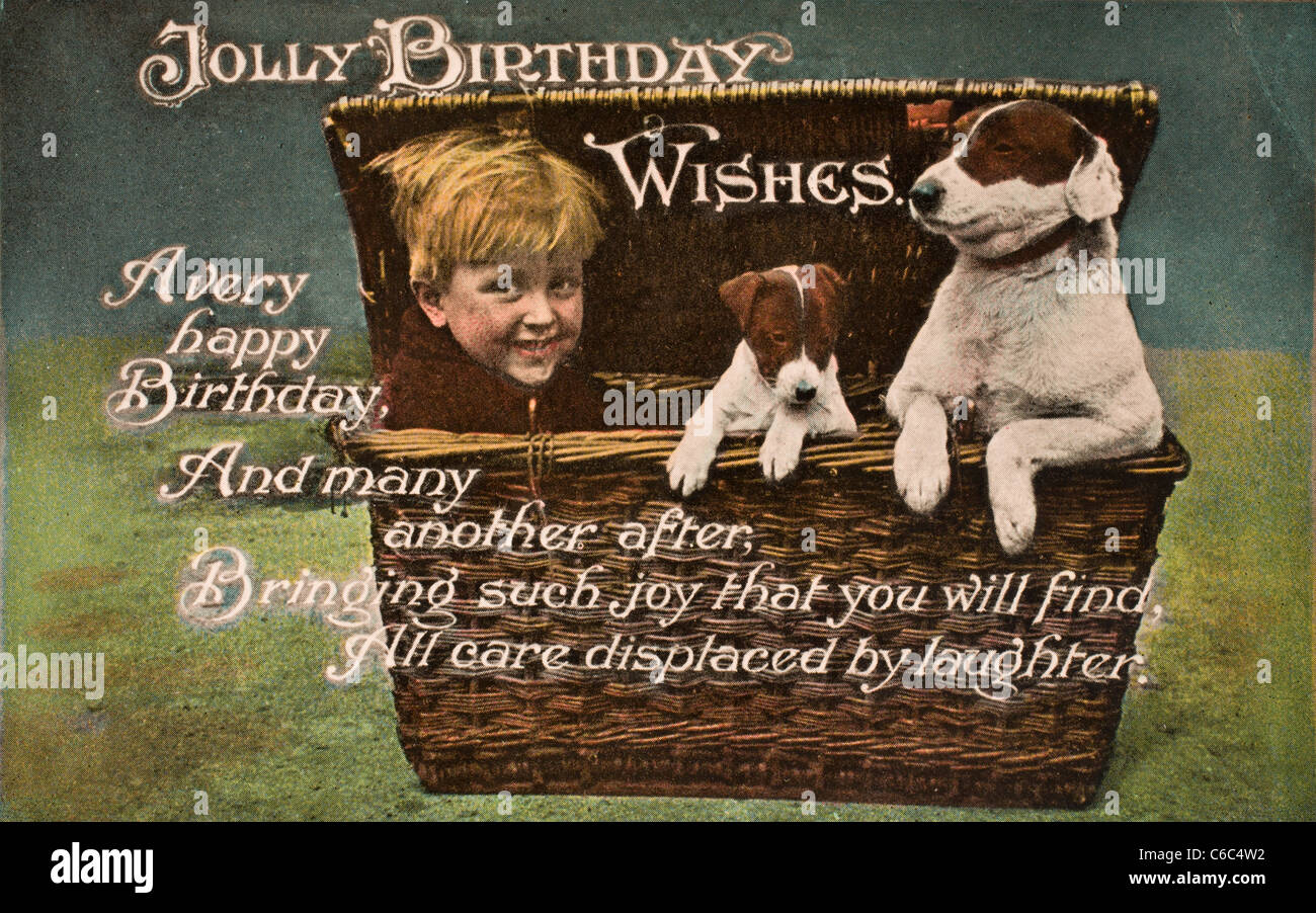 Nostalgic birthday card hi-res stock photography and images - Alamy