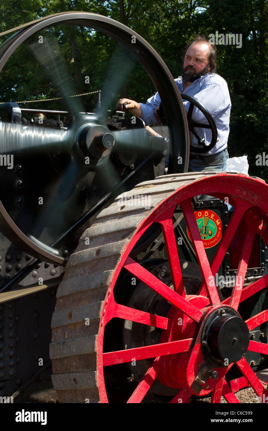 Engine Operatror Traction engine operator for the saw bench demonstration. Belt drive ...