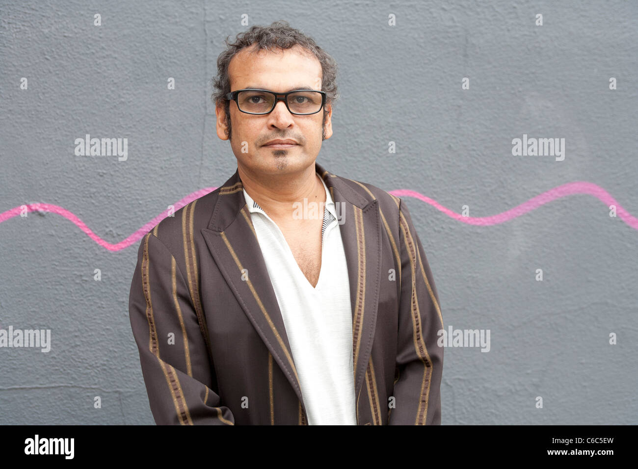 The Indian Artist Subodh Gupta photgraphed in the East End of London by Roger Hutchings Stock Photo