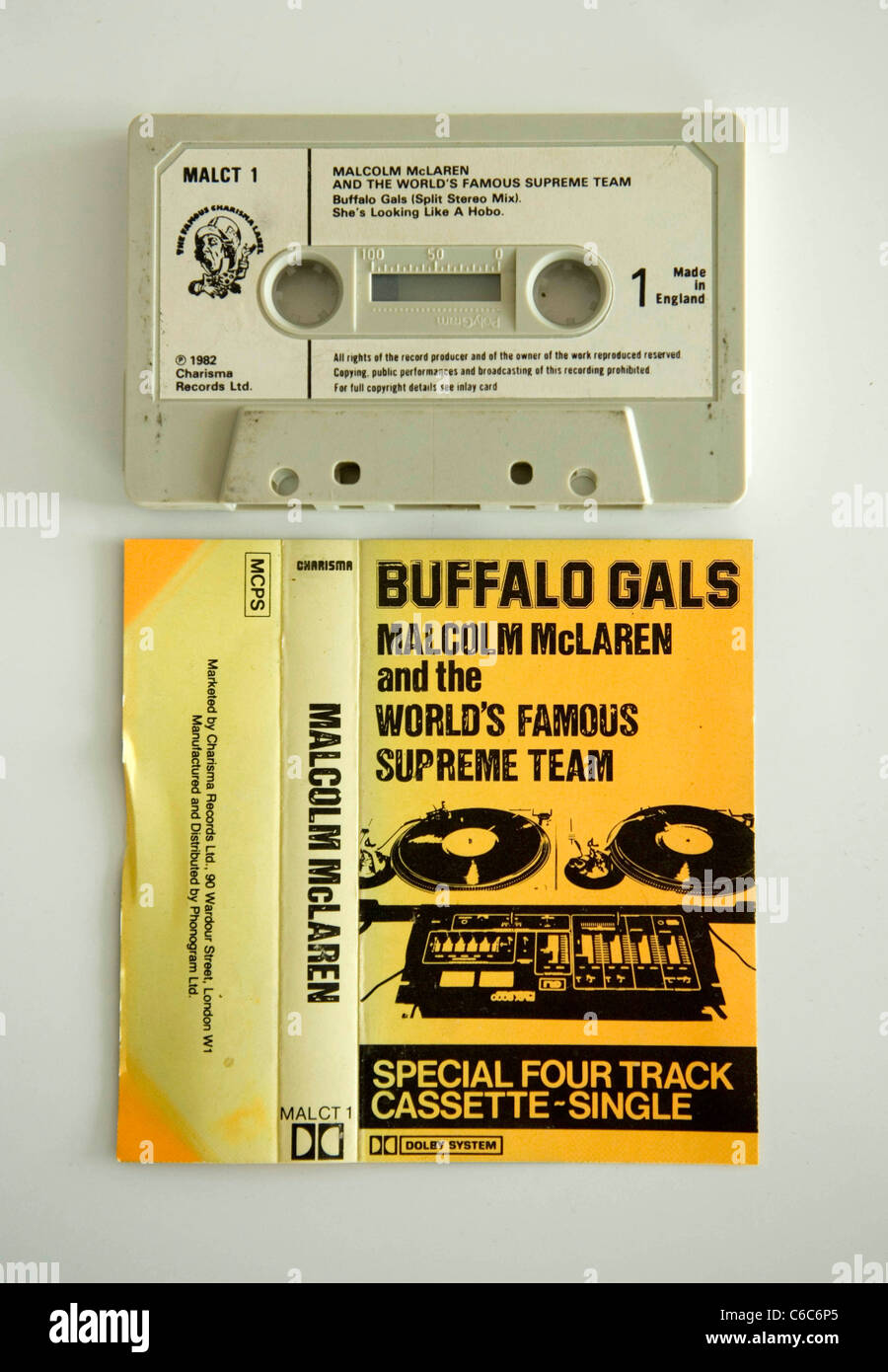 McLaren and the worlds famous supreme team Gals" cassette single Photo - Alamy