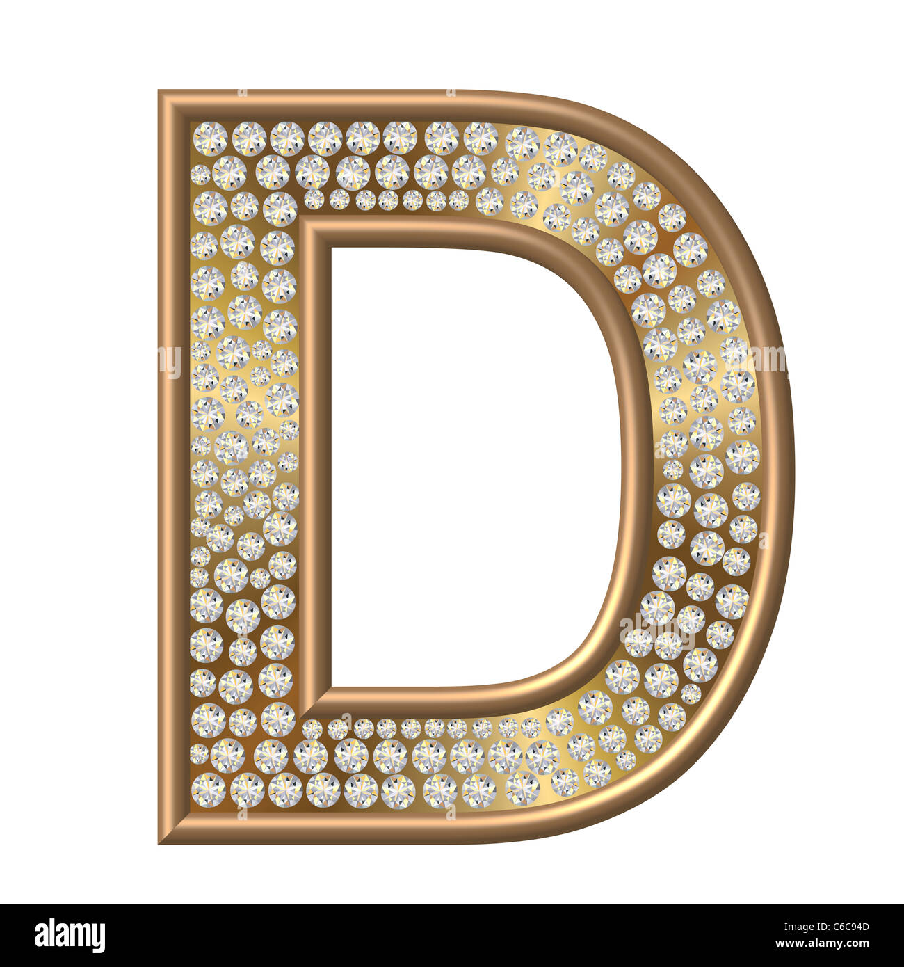 Diamond letter / character gold Stock Photo - Alamy