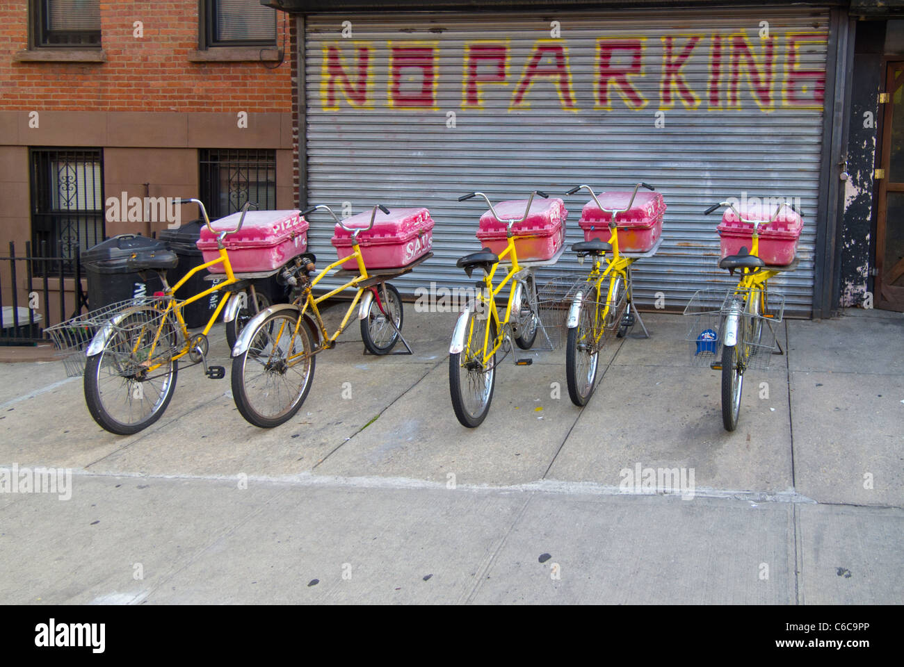 Food delivery parked bicycles hires stock photography and images Alamy