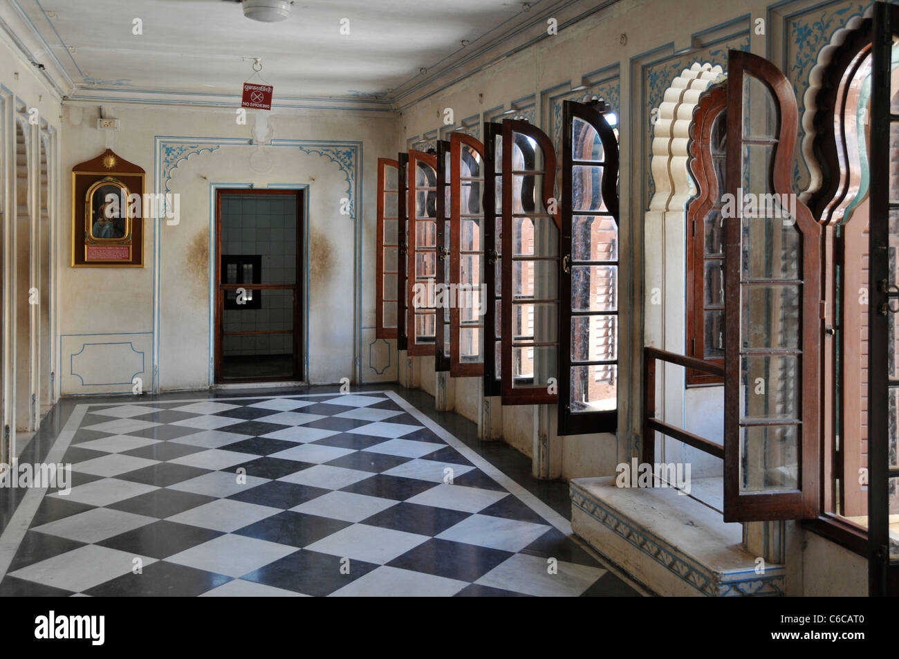 Interior room inside City Palace Udaipur Rajasthan India Stock Photo