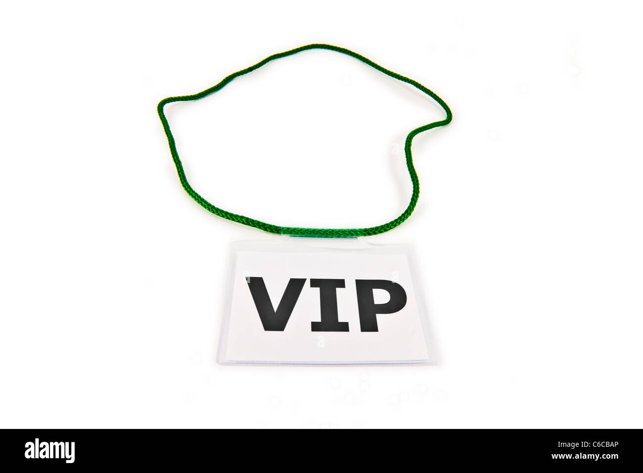 Very Important Person (VIP) Pass isolated on white Stock Photo