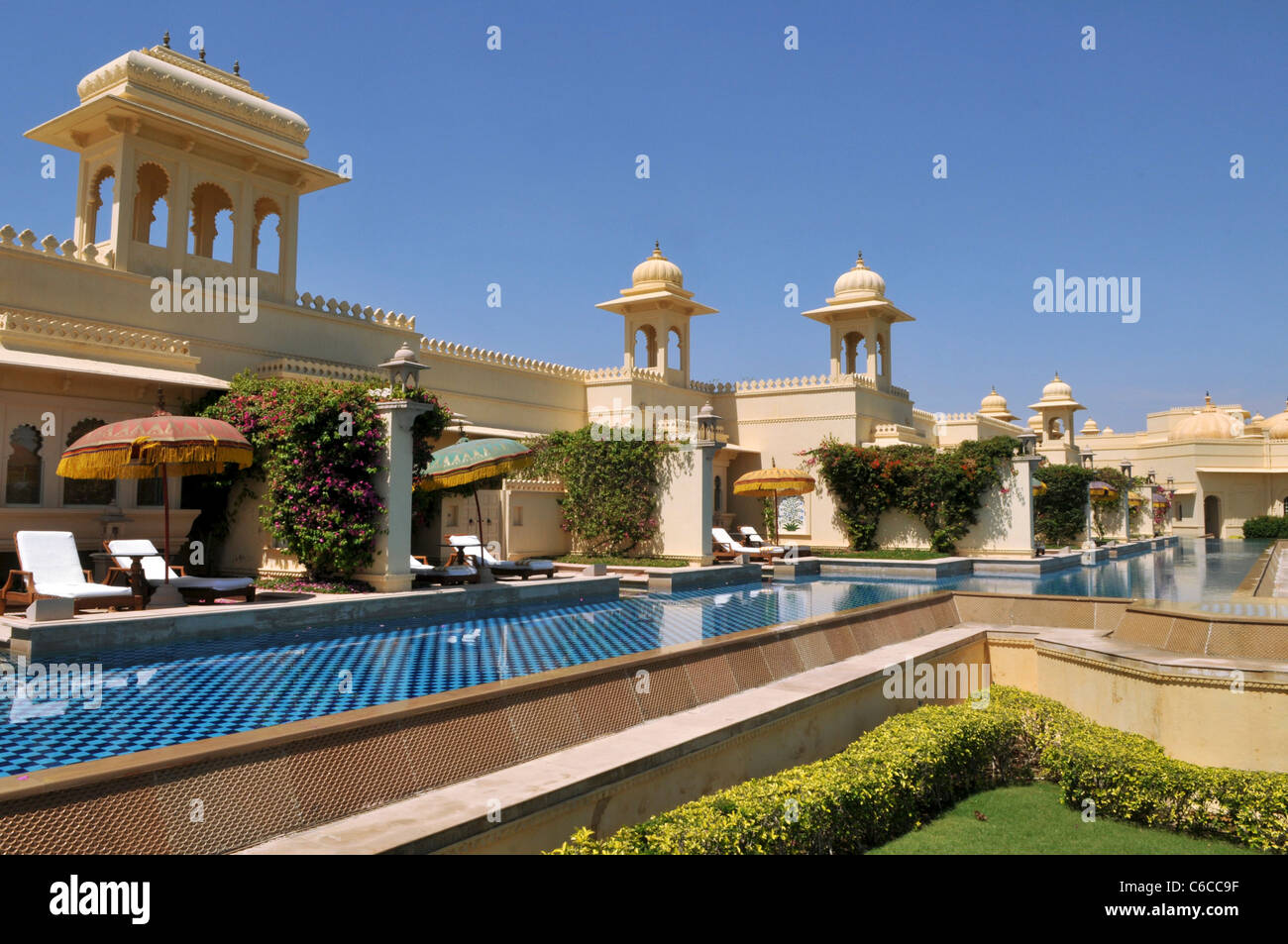 Swimming pool at Udaivilas Udaipur Rajasthan India Stock Photo