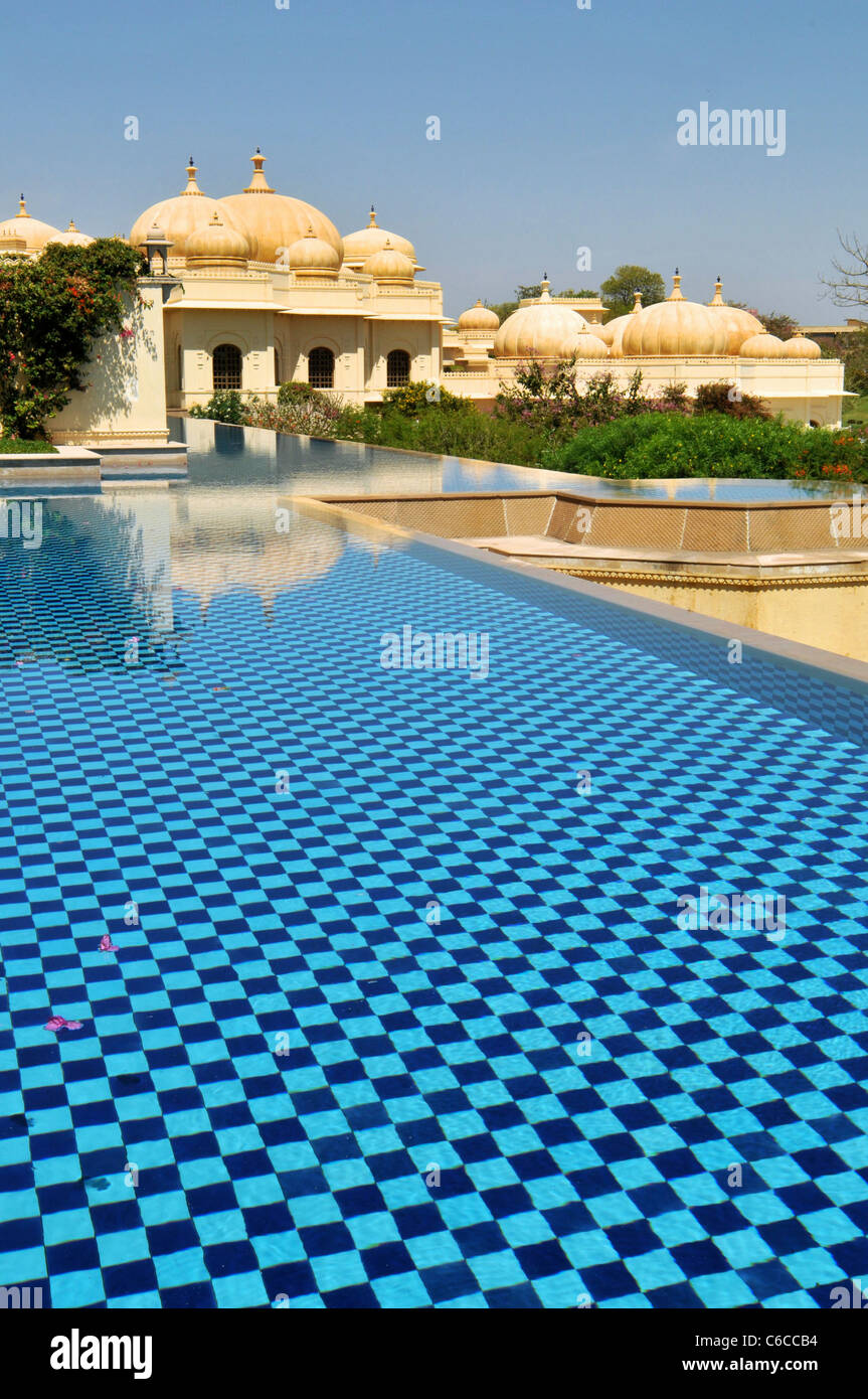 Swimming pool at Udaivilas Udaipur Rajasthan India Stock Photo