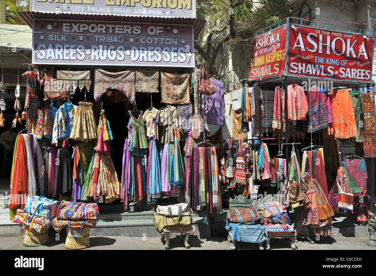 Clothing shop Udaipur Rajasthan India Stock Photo Alamy