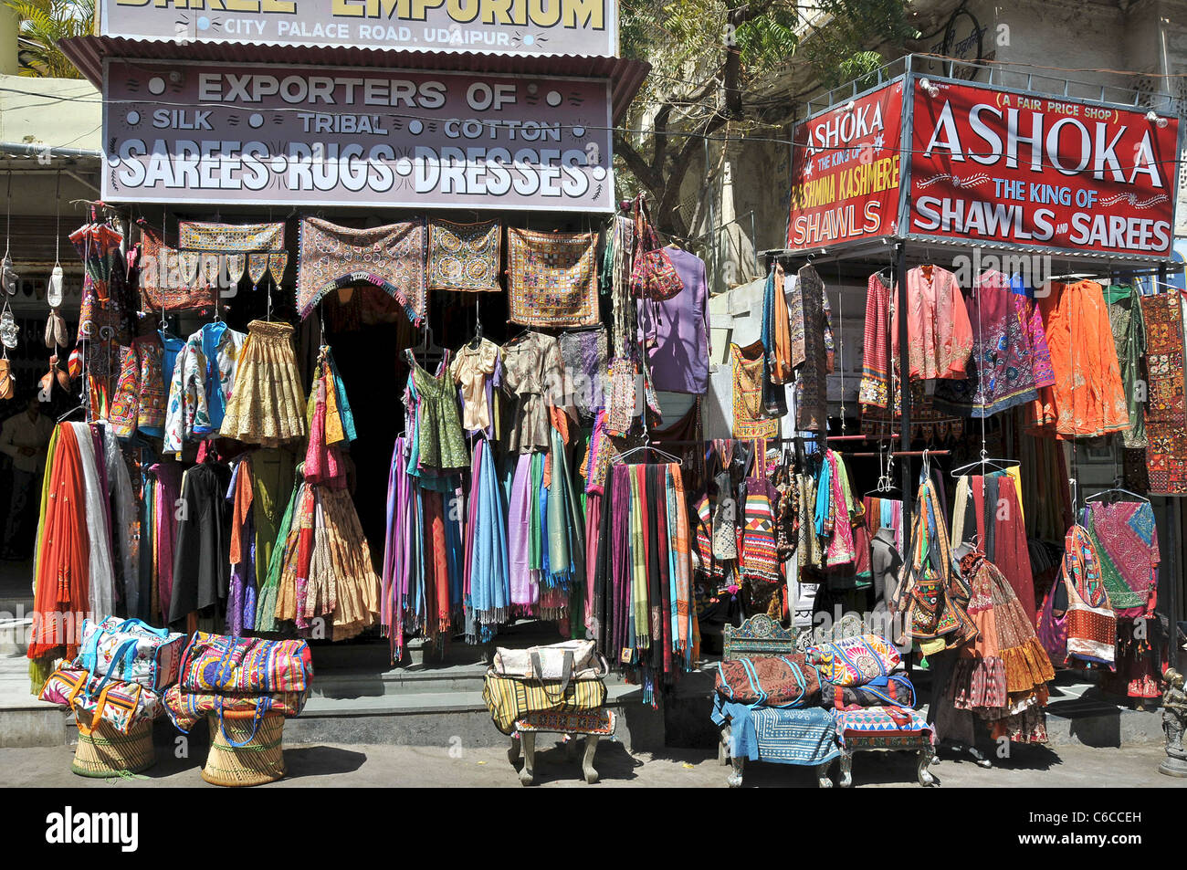 Clothing shop Udaipur Rajasthan India Stock Photo