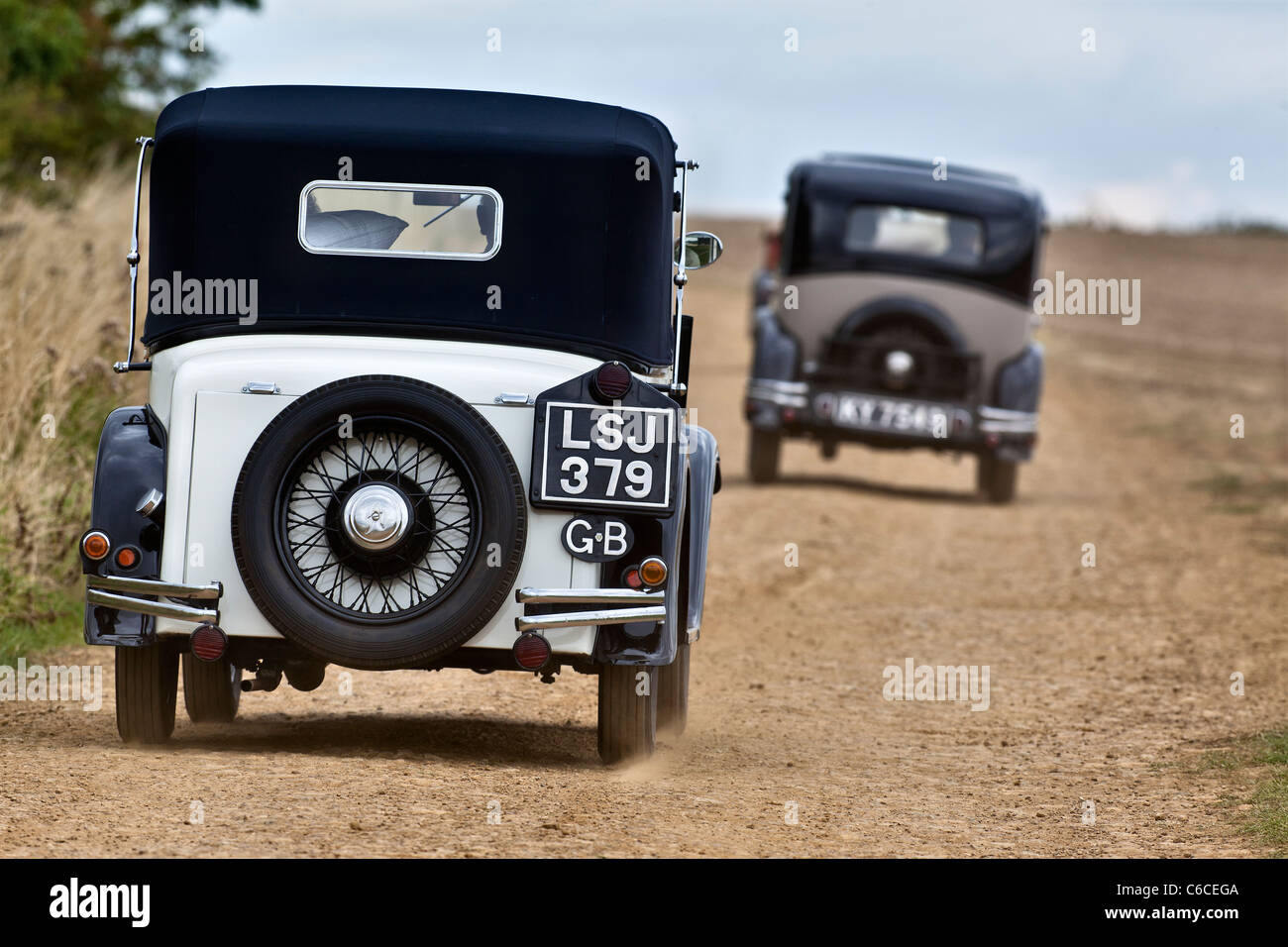Two vintage Austin 7 cars from the 1930s Stock Photo