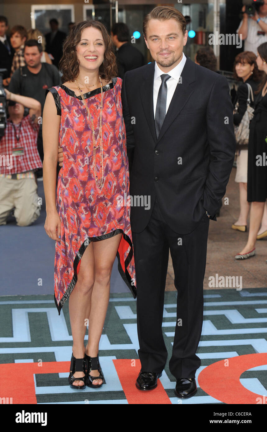 Marion Cotillard and Leonardo DiCaprio The UK premiere of Inception at the Odeon Cinema