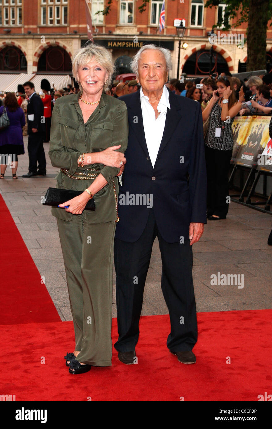 Geraldine LyntonEdwards and Michael Winner 'The Expendables' UK film premiere held at the
