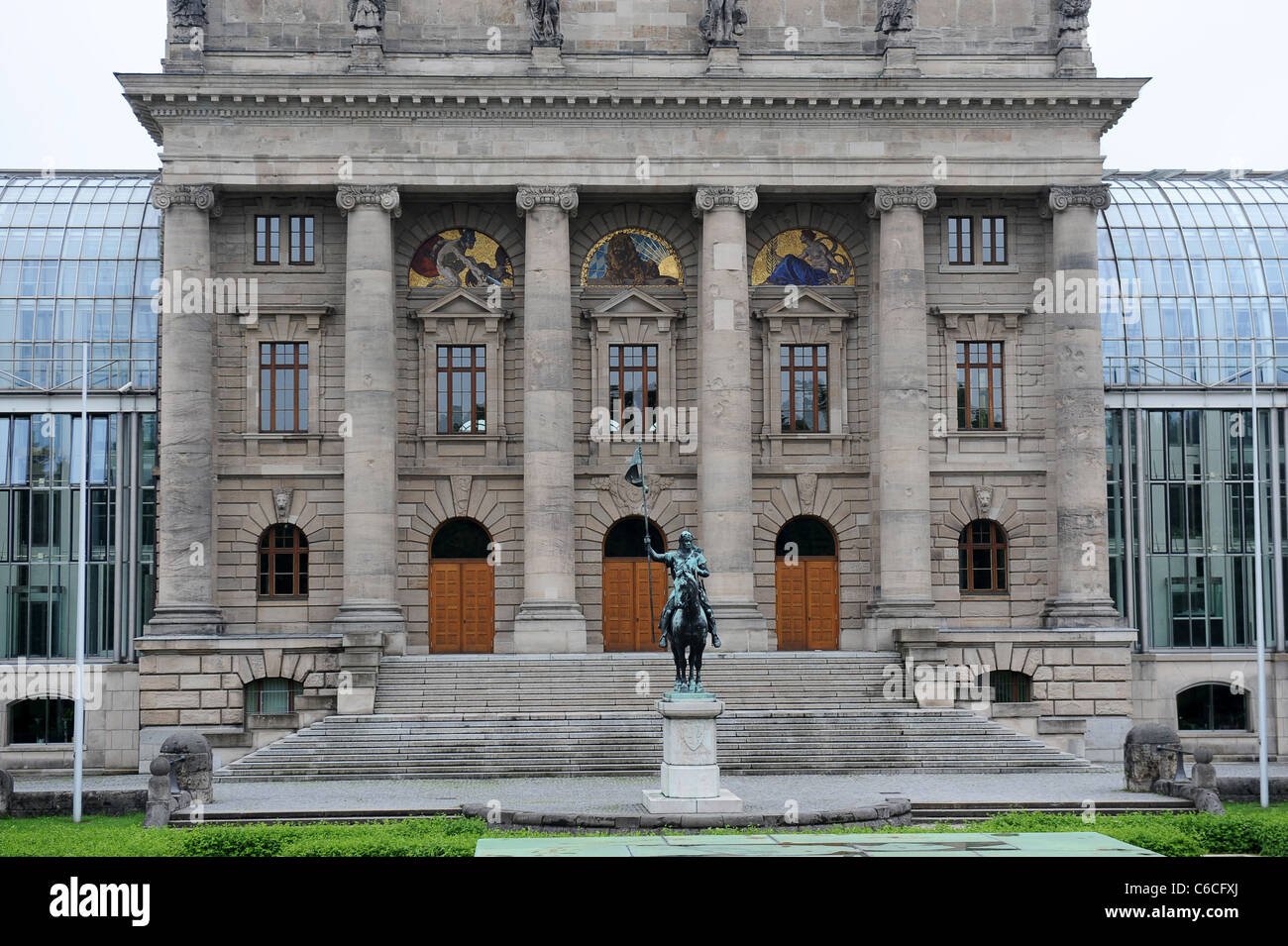The Westside of the Bavarian State Chancellery (Bayerische Staatskanzlei) Stock Photo