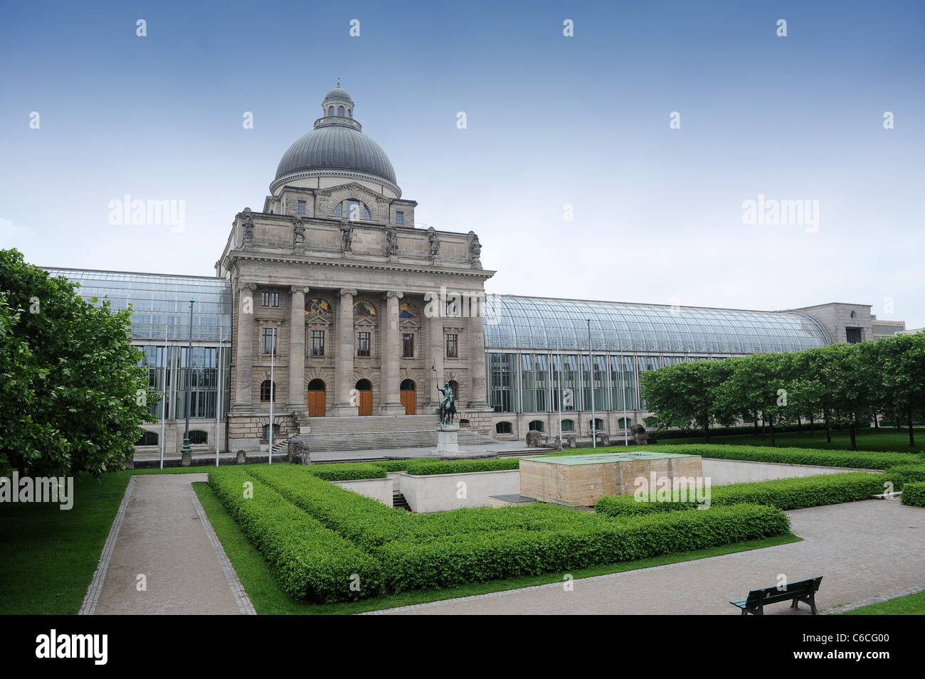 The Westside of the Bavarian State Chancellery (Bayerische Staatskanzlei) Bavaria Germany Munchen Deutschland Stock Photo