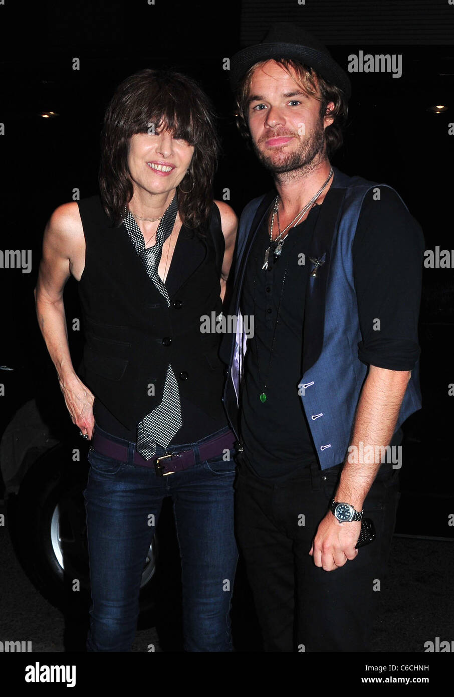 Chrissie Hynde and a friend arrive at their midtown hotel New York City