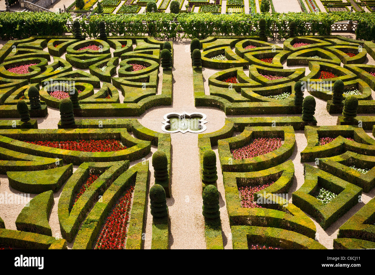 The Love Gardens at Chateau Villandry, Indre et Loire, Loire Valley, France, Europe Stock Photo