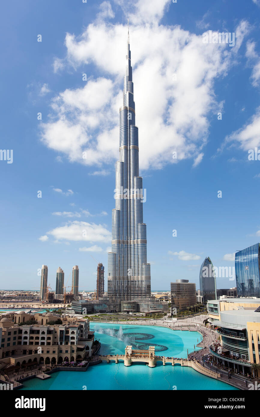 The Burj Khalifa, completed in 2010, the tallest man made structure in the world, Dubai, UAE Stock Photo