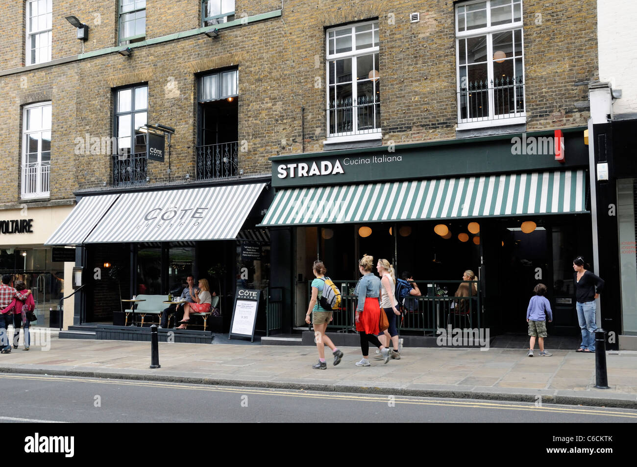 Cafés including Strada, Richmond upon Thames Surrey England UK Stock Photo