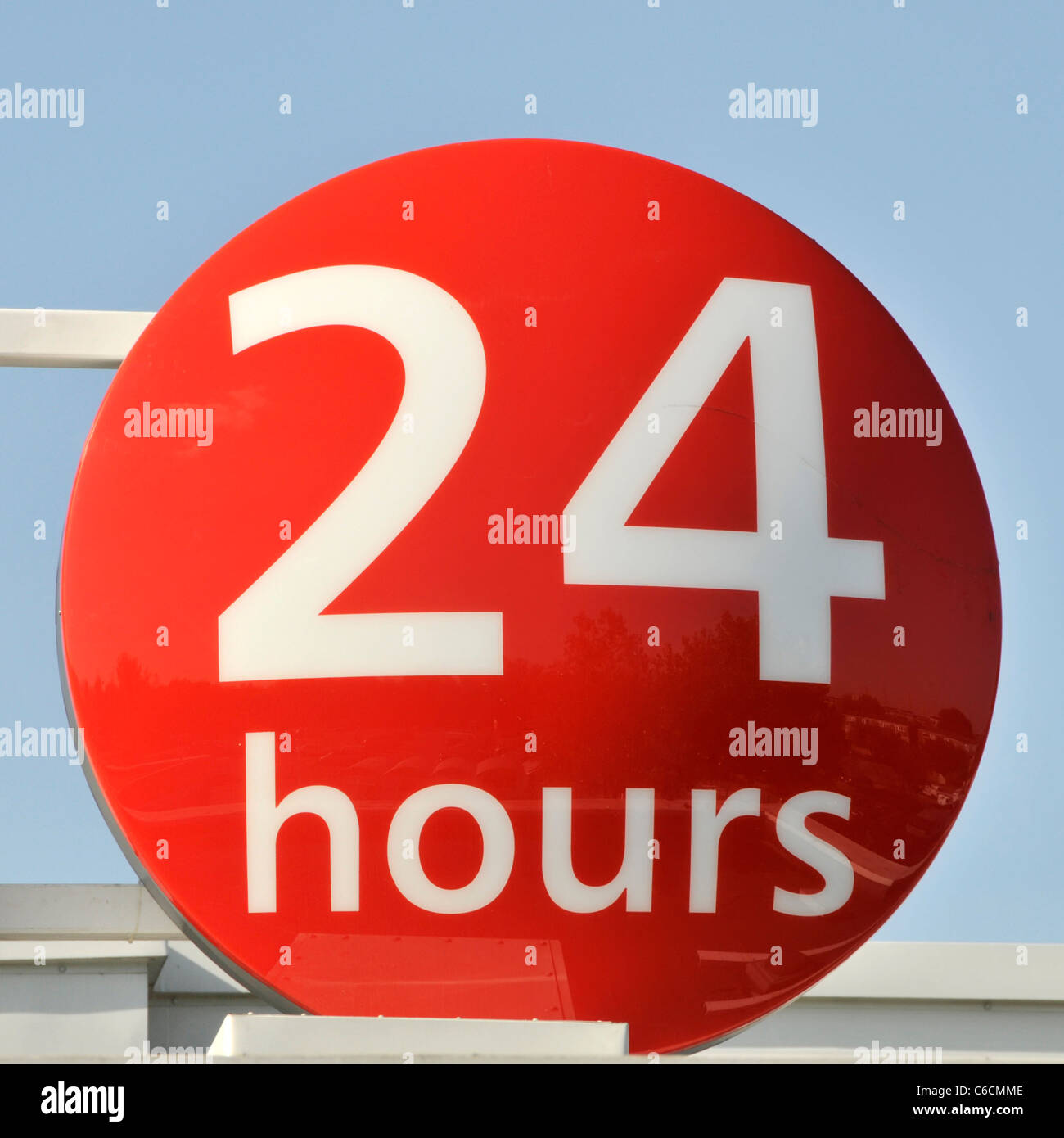 Asda supermarket 24 hour opening sign for convenience store shopping