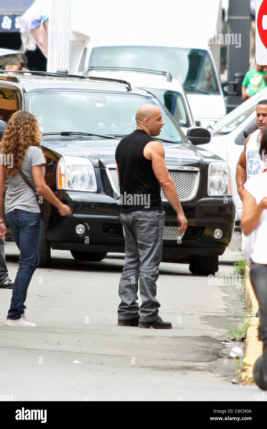 Vin Diesel on the set of 'Fast Five' Rio Piedras, Puerto Rico - 14.07.10  Stock Photo - Alamy