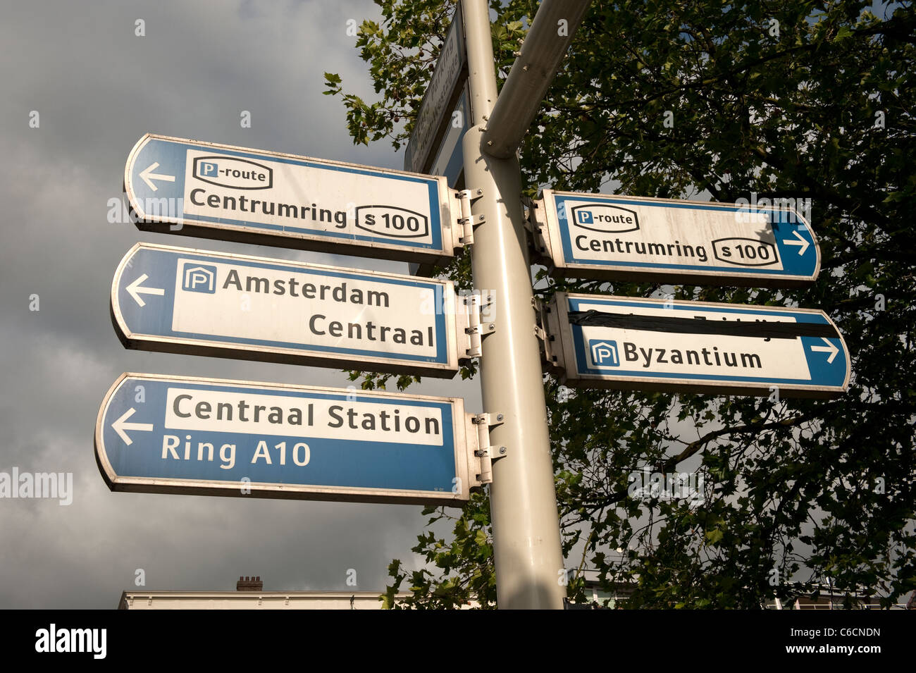 Parking Signs Amsterdam Holland Netherlands Europe Stock Photo Alamy