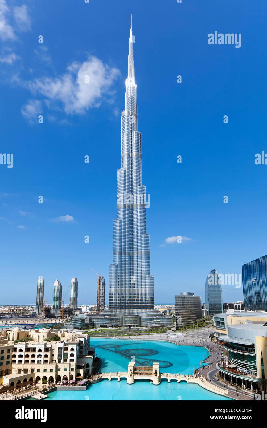 The Burj Khalifa, completed in 2010, the tallest man made structure in the world, Dubai, UAE Stock Photo