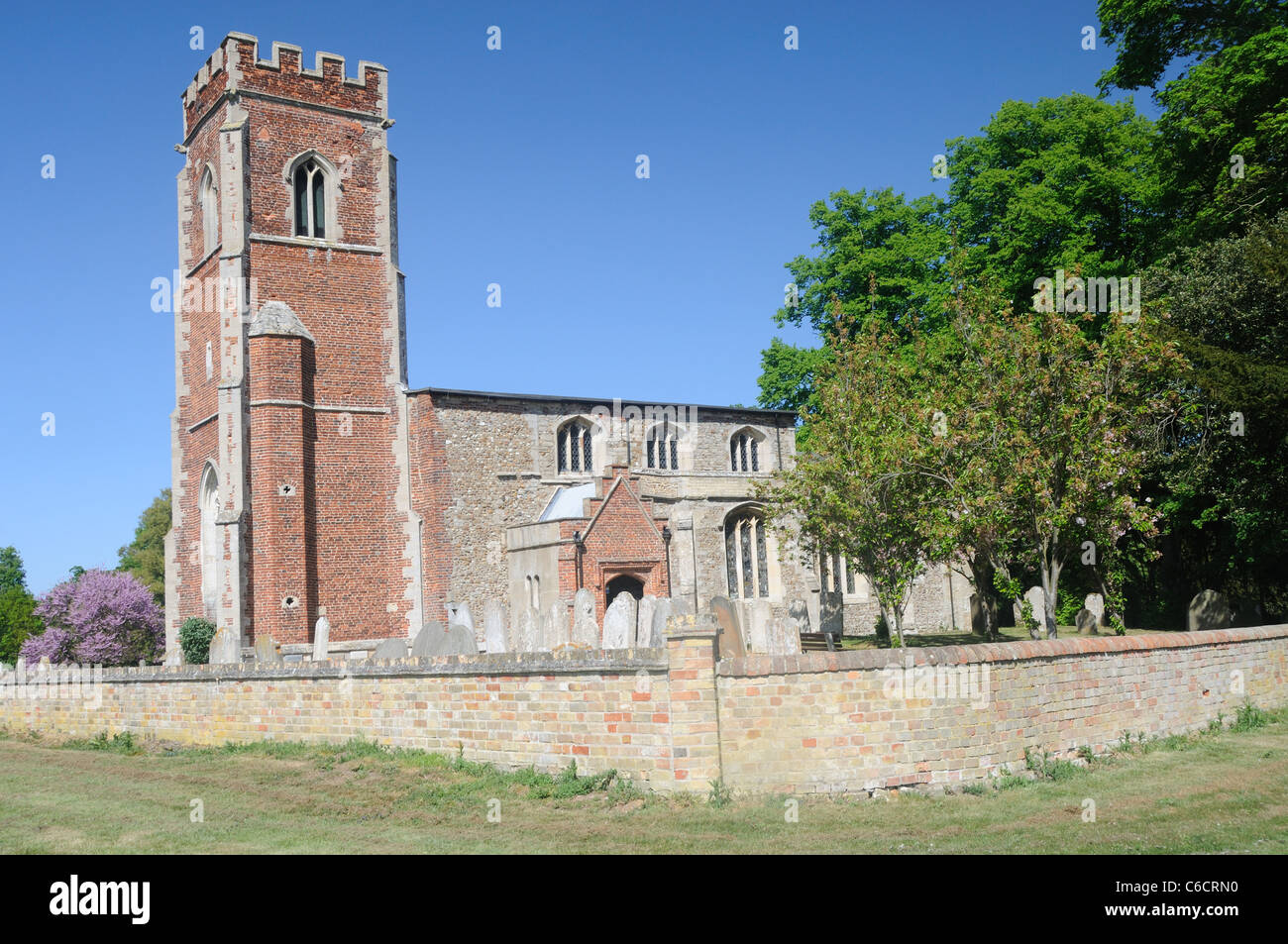 The Church of St. Lawrence, in Diddington, Huntingdonshire, England Stock Photo