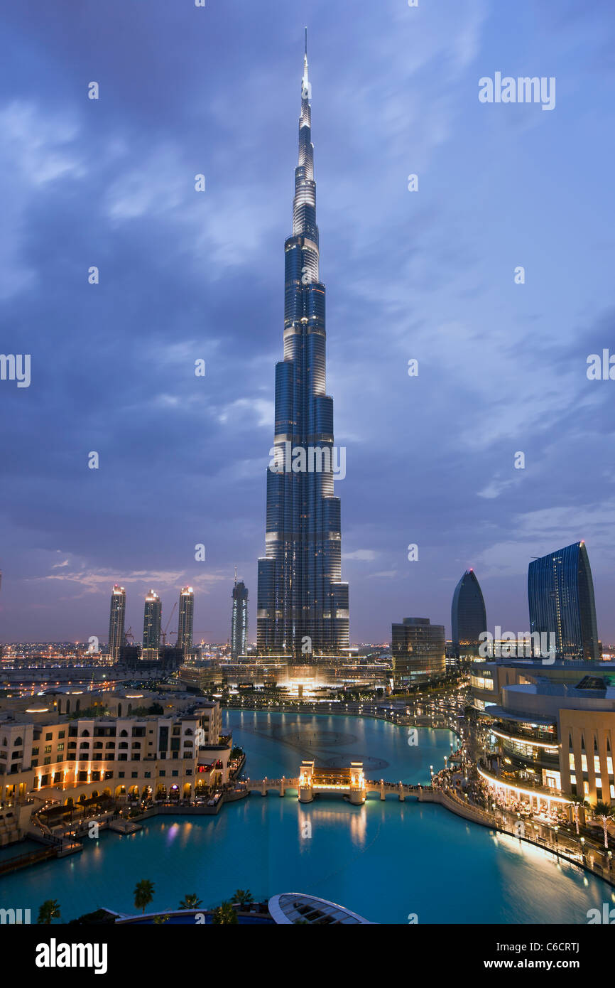 The Burj Khalifa, completed in 2010, the tallest man made structure in ...