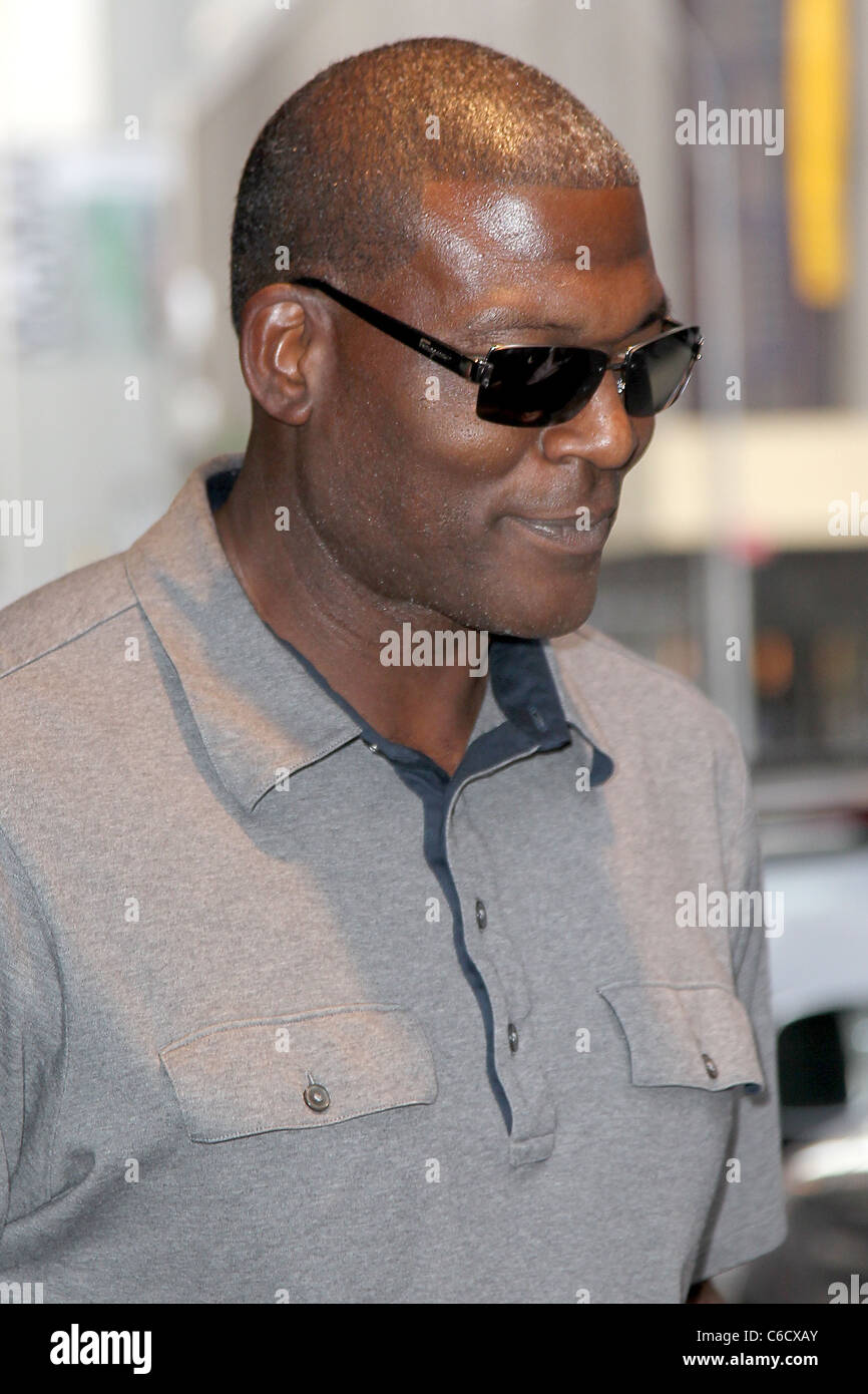 Larry Johnson retired American basketball player outside his Manhattan