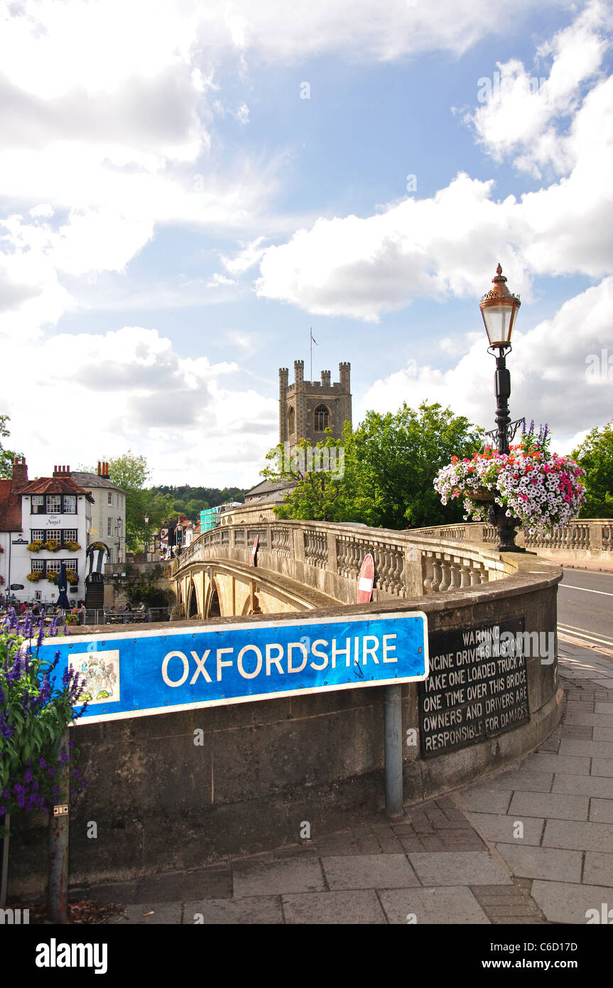 View of Henley Bridge and St.Marys Church, Henley-on-Thames, Oxfordshire, England, United Kingdom Stock Photo